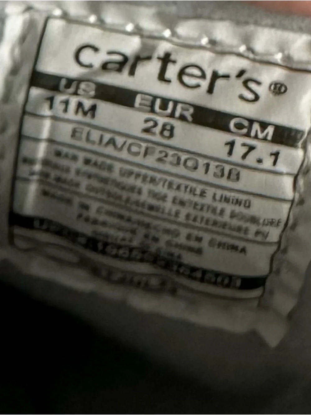 Carters nwt box